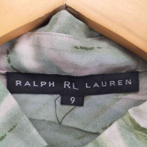 ラルフローレン アールエル RALPH RL LAUREN シルク ボタニカル柄 シャツ レディース 9