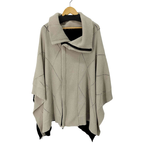 ノーアイディーブラック NO ID.BLACK ボリュームネックニットZIPポンチョ メンズ ONE SIZE