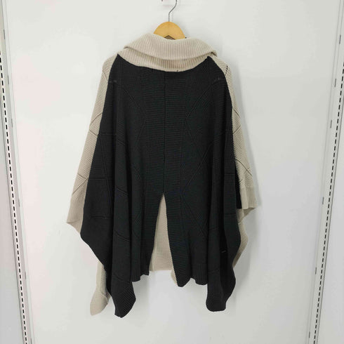 ノーアイディーブラック NO ID.BLACK ボリュームネックニットZIPポンチョ メンズ ONE SIZE