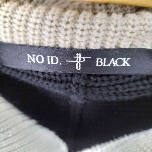 ノーアイディーブラック NO ID.BLACK ボリュームネックニットZIPポンチョ メンズ ONE SIZE