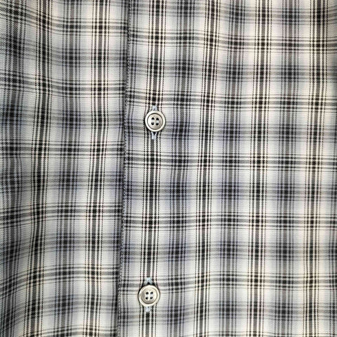 サルヴァトーレフェラガモ Salvatore Ferragamo イタリア製 チェック柄 コットン レギュラーカラー シャツ メンズ import:S