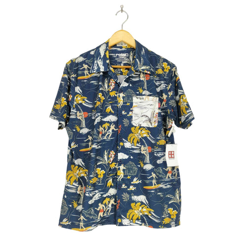 イオラニ IOLANI 総柄 アロハシャツ メンズ M
