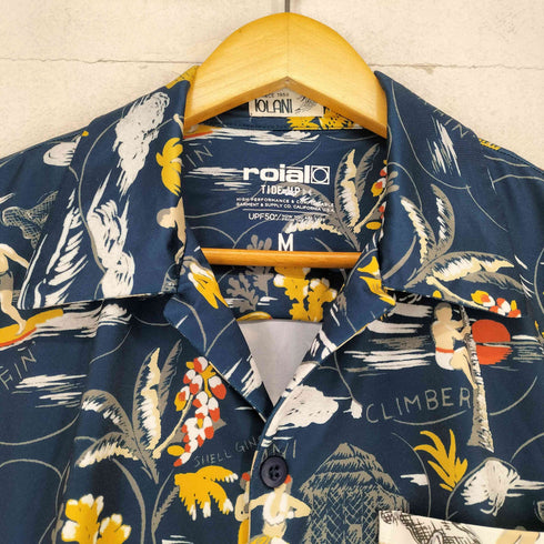 イオラニ IOLANI 総柄 アロハシャツ メンズ M