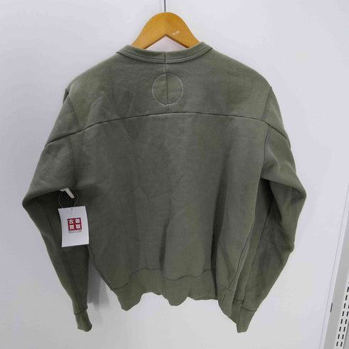 YUKI UEDA HOMME ユキウエダ オム レザー エルボーパッチ 切替 クルーネック スウェット トレーナー メンズ JPN:1