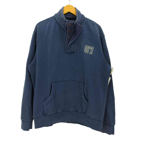 エアロポステール AEROPOSTALE 90-00S フロント 刺繍 スタンドネック フェード プルオーバー ナンバリング スウェット メンズ import:L