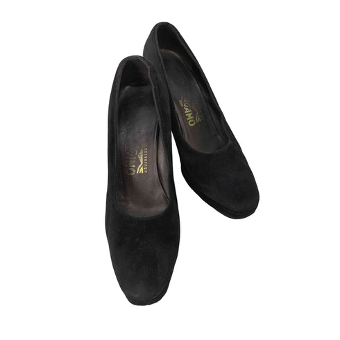 サルヴァトーレフェラガモ Salvatore Ferragamo スエード ヒールパンプス レディース