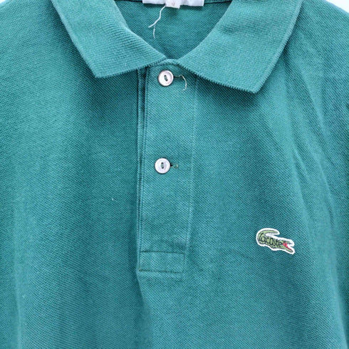シュミーズラコステ CHEMISE LACOSTE 70S フランス製 ロゴ刺繍 シェルボタン ポロシャツ メンズ 4