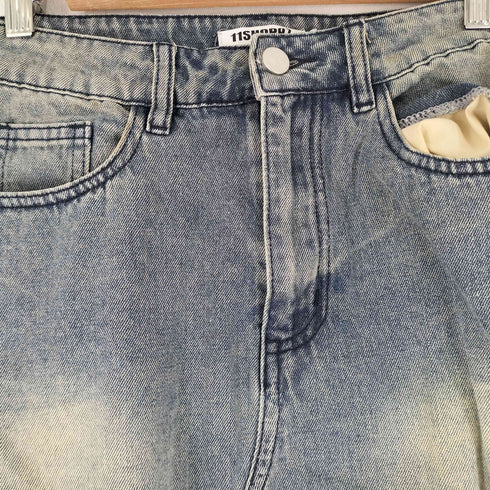 11SHOP97 ダメージデニムスカート レディース JPN:S