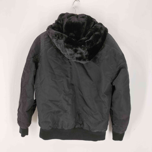 ザラ ZARA フェイクファーリバーシブルボンバージャケット メンズ JPN:M