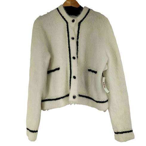 アーバン レヴィヴォ URBAN REVIVO シャギーニットカーディガン レディース