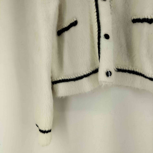 アーバン レヴィヴォ URBAN REVIVO シャギーニットカーディガン レディース