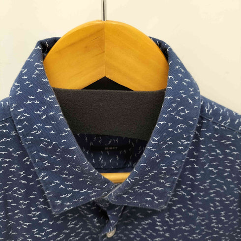 ヒューゴボス HUGO BOSS SLIM FIT カモメ柄 半袖シャツ メンズ JPN:S