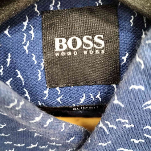 ヒューゴボス HUGO BOSS SLIM FIT カモメ柄 半袖シャツ メンズ JPN:S