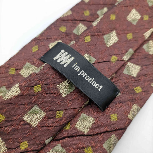 アイムプロダクトイッセイミヤケ im product ISSEY MIYAKE ブロック ドット 水玉 総柄 絹 シルク 100% ネクタイ メンズ