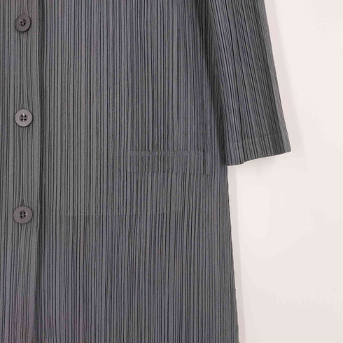 プリーツプリーズイッセイミヤケ PLEATS PLEASE ISSEY MIYAKE 14AW プリーツ ロングコート レディース JPN:2