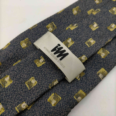 アイムプロダクトイッセイミヤケ im product ISSEY MIYAKE ブロック 総柄 絹 シルク 100% ネクタイ メンズ