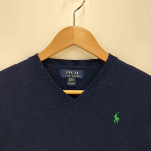 ポロラルフローレン POLO RALPH LAUREN ポニー刺繍 Vネック ニット レディース import:M