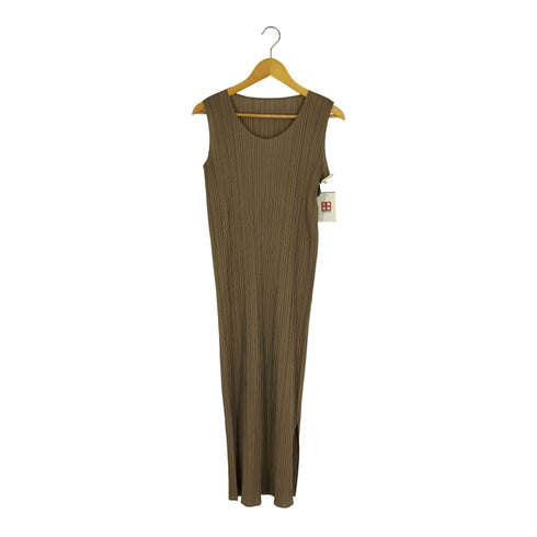 プリーツプリーズイッセイミヤケ PLEATS PLEASE ISSEY MIYAKE 90S サイドスリット ノースリーブ ワンピース レディース JPN:2