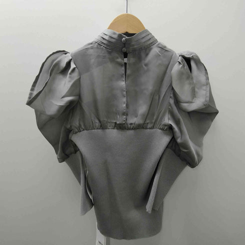 スナイデル snidel シアーパフスリーブニットトップス レディース FREE