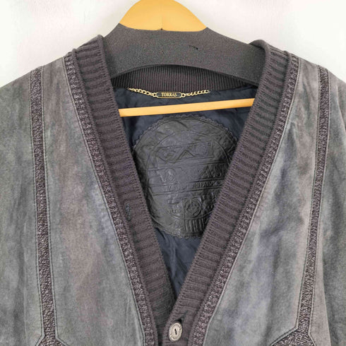 TORRAS スエードレザードッキングカーディガン メンズ