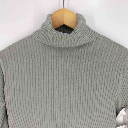 ブルックスブラザーズ BROOKS BROTHERS ケーブル編み シルク タートルネック ニット レディース import:M