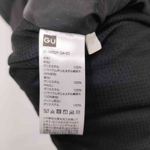 ジーユー GU ヒートパデッドベスト 黒 S メンズ JPN:S