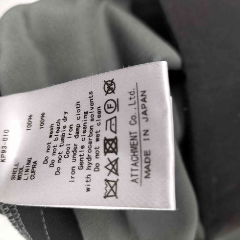 カズユキクマガイアタッチメント KAZUYUKI KUMAGAI ATTACHMENT 60/2フランネラーナ高密度ギャバベルト付ワイドテーパードパンツ メンズ JPN:3