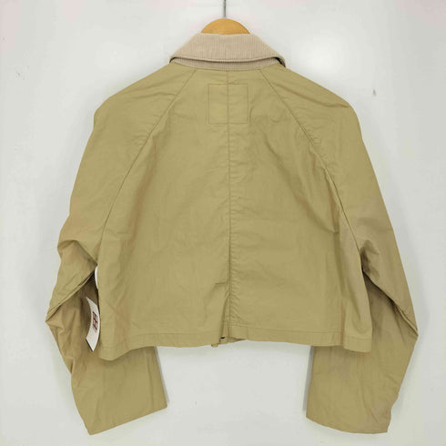 ザラ ZARA 襟コーデュロイクロップドジャケット レディース import:M