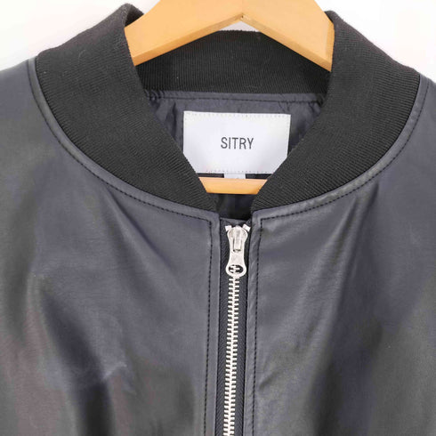 SITRY 【別注】oversize synthetic leather MA-1/オーバーサイズ フェイクレザー MA-1 メンズ JPN:M