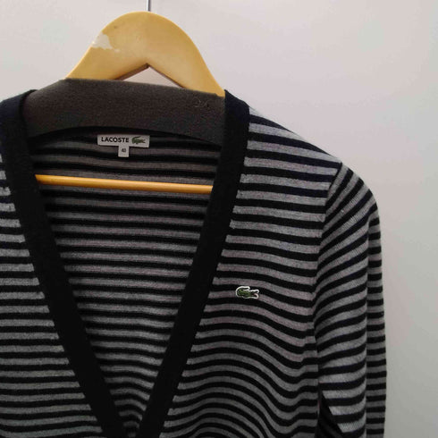 ラコステ LACOSTE ボーダー ウール カーディガン レディース 40