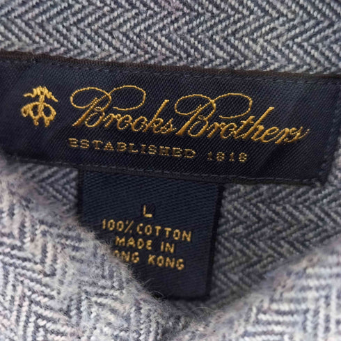 ブルックスブラザーズ BROOKS BROTHERS ヘリンボーン L/S BD シャツ メンズ import:L