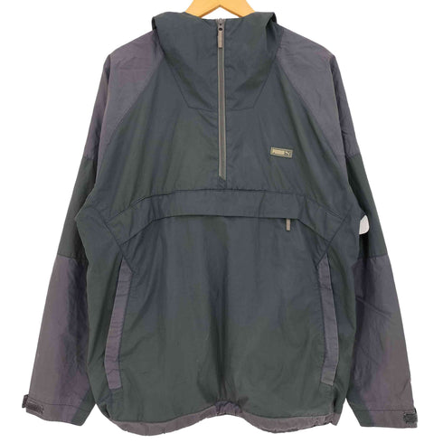 プーマ PUMA 90-00s 裏地メッシュ ロゴパッチ アノラックパーカー 裾ドローコード Y2K メンズ import:L