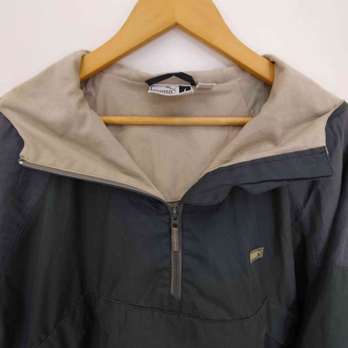 プーマ PUMA 90-00s 裏地メッシュ ロゴパッチ アノラックパーカー 裾ドローコード Y2K メンズ import:L