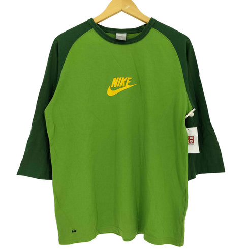 ナイキ NIKE 00s グレータグ ラグランスリーブ 七分丈 ロゴプリント カットソー メンズ import:L