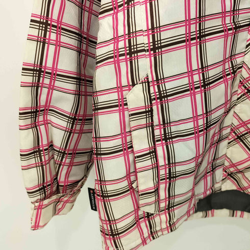 エアウォーク AIRWALK 00s Y2K 裾ドローコード ファー チェック スキージャケット レディース JPN:M