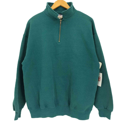 ジャージーズ JERZEES 90-00s ブランク ハーフジップ スウェット メンズ