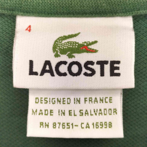 ラコステ LACOSTE 90s ワンポイントロゴ 鹿の子 ポロシャツ メンズ 4