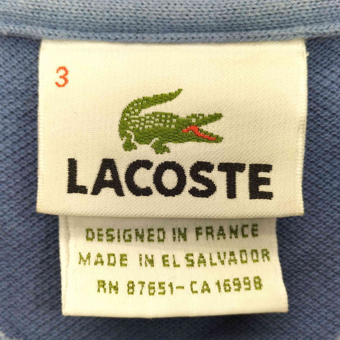 ラコステ LACOSTE 90s ワンポイントロゴ 鹿の子 ポロシャツ メンズ 3