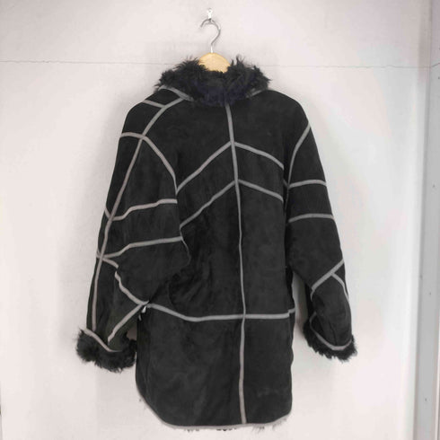 shearing lamb suede ラムスエードパイピングデザインコート レディース 42