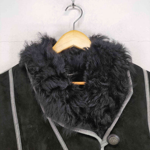 shearing lamb suede ラムスエードパイピングデザインコート レディース 42