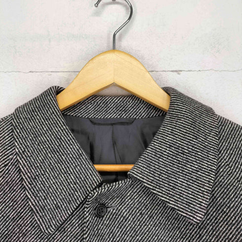 LONNER ラグランスリーブウール比翼ステンカラーコート メンズ 96