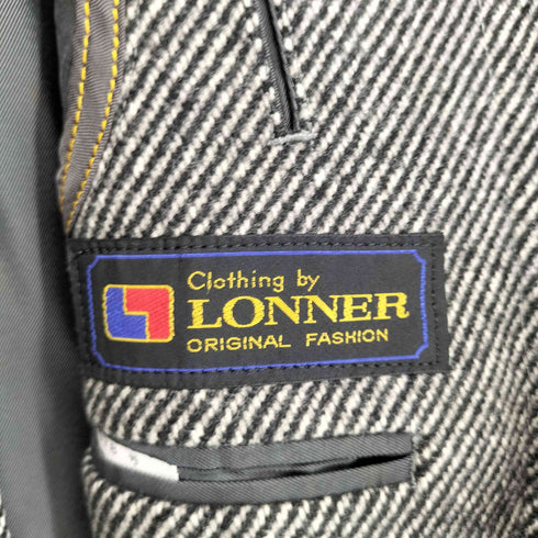 LONNER ラグランスリーブウール比翼ステンカラーコート メンズ 96