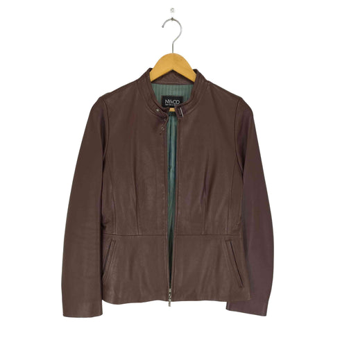 NY&CO lamb leather ラムレザーシングルライダースジャケット レディース 66