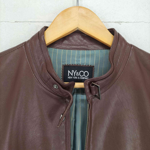 NY&CO lamb leather ラムレザーシングルライダースジャケット レディース 66