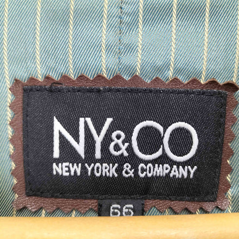NY&CO lamb leather ラムレザーシングルライダースジャケット レディース 66