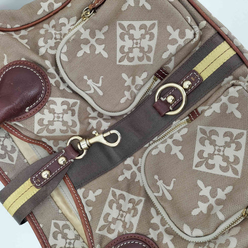 ラシット russet ジャガード 刺繍 総柄 レザー トートバッグ レディース