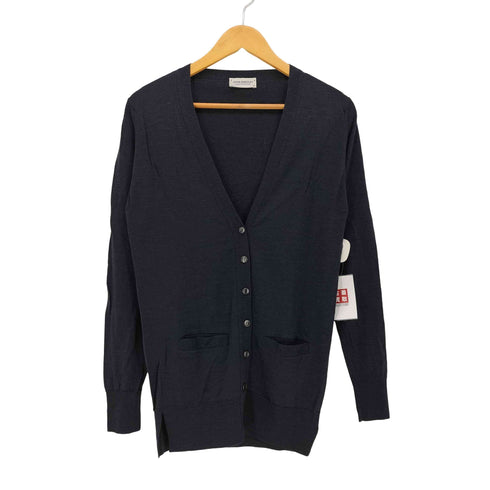 ジョンスメドレー JOHN SMEDLEY 英国製 ハイゲージ ウール ニット カーディガン レディース import:M