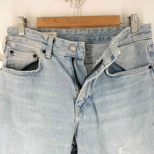 ザラ ZARA ダメージ加工 ストレートデニムパンツ メンズ US:30-31