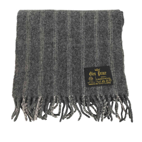 グレンプリンス Glen Prince 英国製 PURE NEW WOOL ラム ウール ストライプ マフラー メンズ