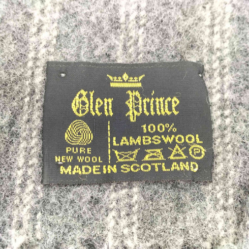 グレンプリンス Glen Prince 英国製 PURE NEW WOOL ラム ウール ストライプ マフラー メンズ